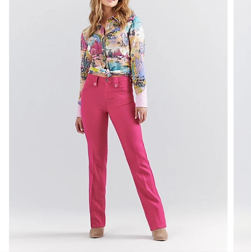 Pink wrangler barbie collection jeans